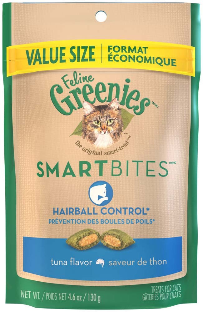 Feline Greenies SmartBites Hairball Control Tuna Flavor Treat