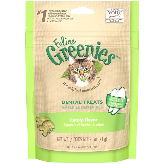 Feline Greenies Dental Treats Catnip Flavor