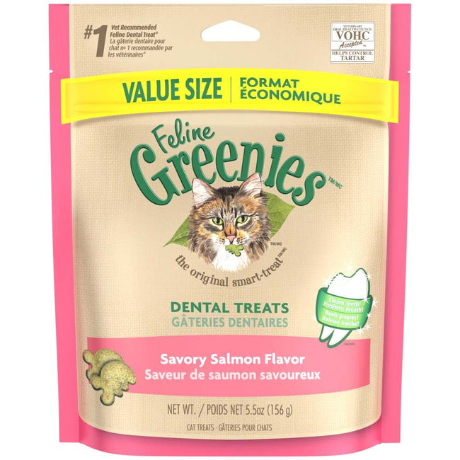 Feline Greenies Dental Treats Savory Salmon Flavor