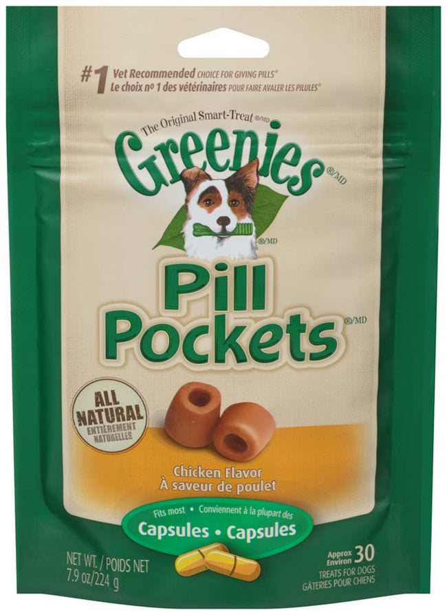 Greenies Pill Pockets Chicken Flavor Capsule Size