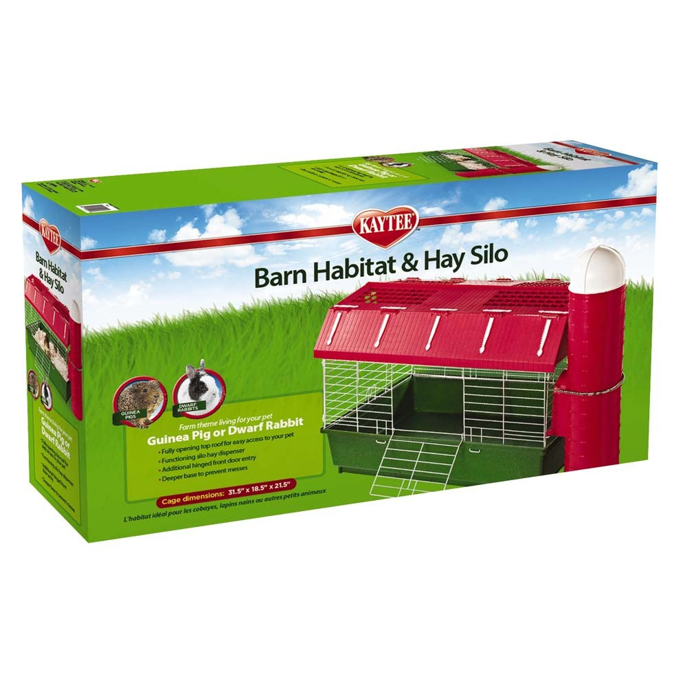 Kaytee Barn Habitat w/ Hay Silo 30 x 18