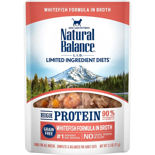 Natural Balance LID High Protein Whitefish Formula Cat Food Pouch