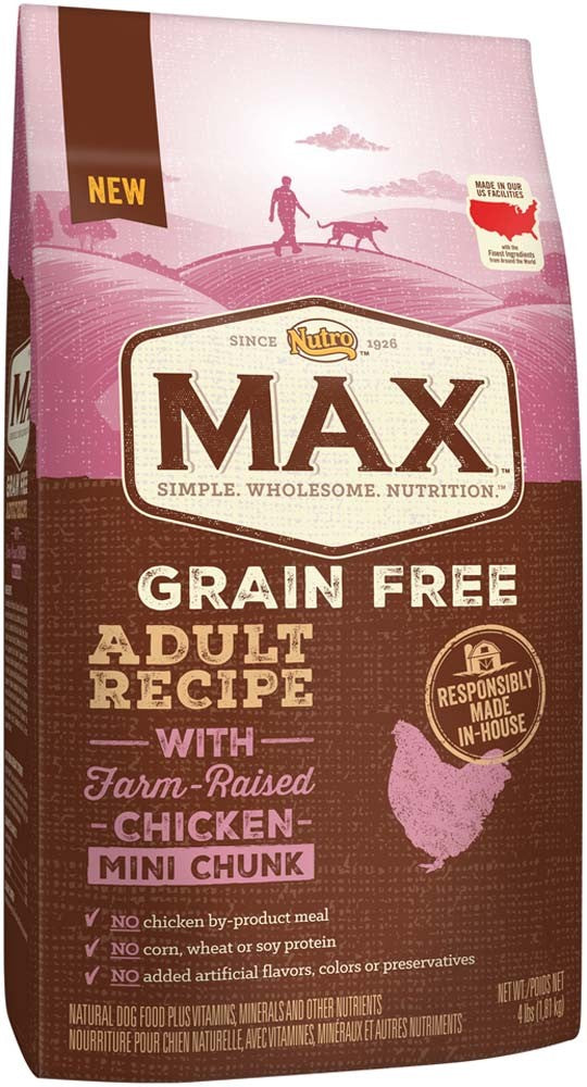 Nutro Max Grain Free Adult Recipe With Farm-Raised Chicken Mini Chunk