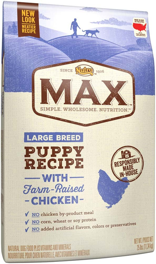 Nutro Max Large Breed Puppy Recipe With Farm-Raised Chicken Mini Chunk